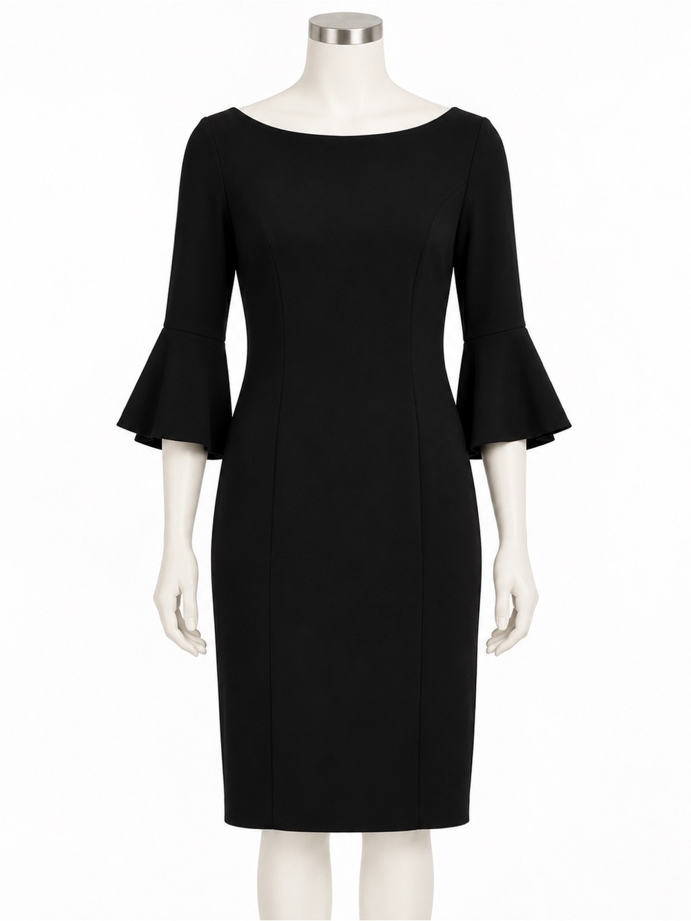 White House Black Market Black Bell Sleeve Dress Size 10 Petite NwT